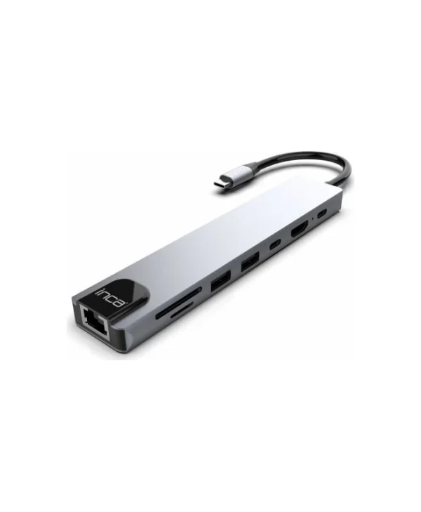Inca ITPC-7T USB-C Docking Station με HDMI 4K PD Ethernet Ασημί ITPC-7T