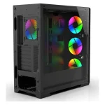 Inca EMG-17XN Gaming Midi Tower Κουτί Υπολογιστή με Πλαϊνό Παράθυρο και RGB Φωτισμό Μαύρο EMG-17XN - Image 3