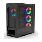 Inca EMG-15XB Midi Tower Κουτί Υπολογιστή με Πλαϊνό Παράθυρο και RGB Φωτισμό Μαύρο EMG-15XB - Image 3