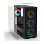 Inca EMG-15XB Midi Tower Κουτί Υπολογιστή με Πλαϊνό Παράθυρο και RGB Φωτισμό Μαύρο EMG-15XB - Image 7