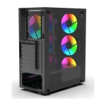 Inca EMG-15XN Midi Tower Κουτί Υπολογιστή με Πλαϊνό Παράθυρο και RGB Φωτισμό Μαύρο EMG-15XN - Image 3