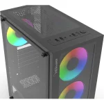 Inca EMG-15XN Midi Tower Κουτί Υπολογιστή με Πλαϊνό Παράθυρο και RGB Φωτισμό Μαύρο EMG-15XN - Image 6