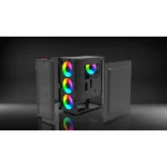 Inca EMG-15XN Midi Tower Κουτί Υπολογιστή με Πλαϊνό Παράθυρο και RGB Φωτισμό Μαύρο EMG-15XN - Image 7