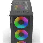 Inca EMG-15XN Midi Tower Κουτί Υπολογιστή με Πλαϊνό Παράθυρο και RGB Φωτισμό Μαύρο EMG-15XN - Image 8