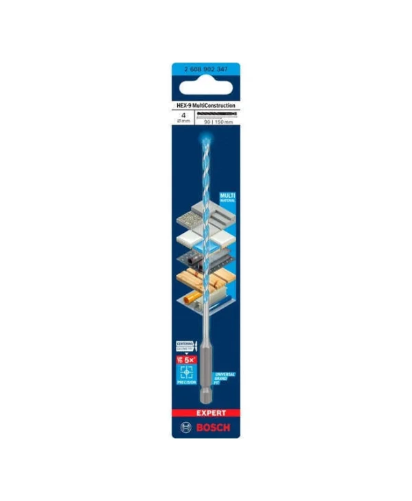 Bosch MultiConstruction Διαμαντοτρύπανο για Ξύλο και Μέταλλο 4mm / 90mm