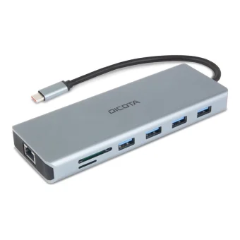 Dicota USB-C Docking Station με HDMI 4K PD Ethernet Ασημί (D32065) D32065