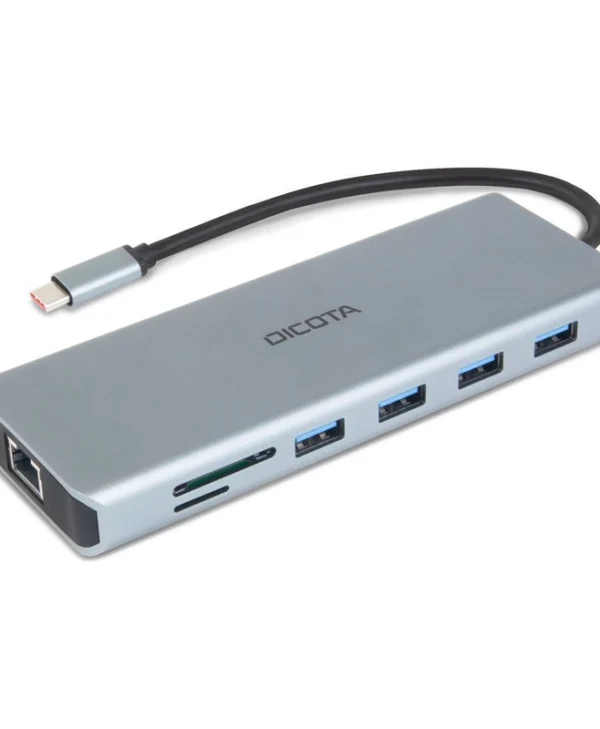 Dicota USB-C Docking Station με HDMI 4K PD Ethernet Ασημί (D32065) D32065