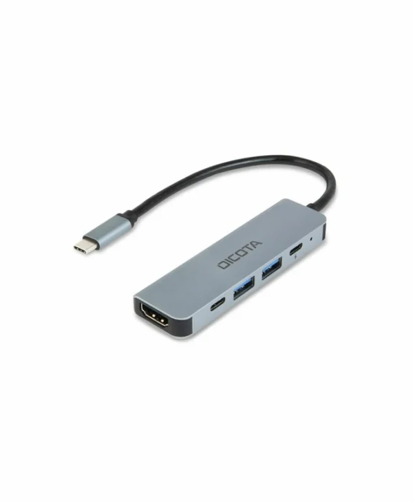 Dicota USB-C Docking Station με HDMI 4K PD Ασημί (D32060) D32060