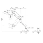 Neomounts DS70S-950WH1 Επιτραπέζια Βάση Οθόνης έως 49" με Βραχίονα Λευκή DS70S-950WH1 - Image 8