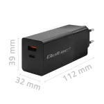 Qoltec Φορτιστής Χωρίς Καλώδιο GaN με Θύρα USB-A και Θύρα USB-C 100W Power Delivery Μαύρος (Power Pro) - Image 7