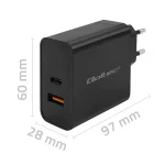Qoltec Φορτιστής Χωρίς Καλώδιο με Θύρα USB-A και Θύρα USB-C 65W Power Delivery Μαύρος (Super Quick) - Image 7