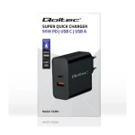 Qoltec Φορτιστής Χωρίς Καλώδιο με Θύρα USB-A και Θύρα USB-C 90W Power Delivery Μαύρος (Super Quick) - Image 4