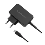 Qoltec Φορτιστής με Ενσωματωμένο Καλώδιο GaN USB-C 65W Μαύρος (Power Pro)