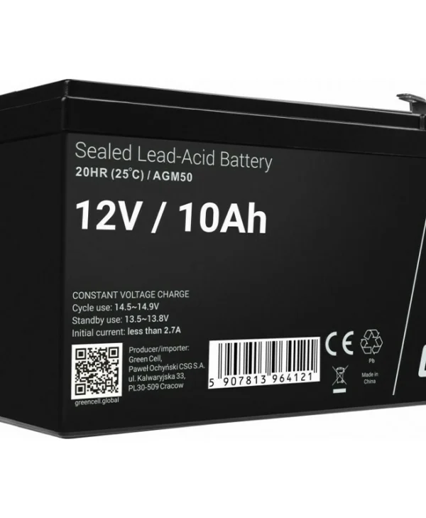 Green Cell Μπαταρία UPS με Χωρητικότητα 10Ah και Τάση 12V AGM50 1τμχ AGM50