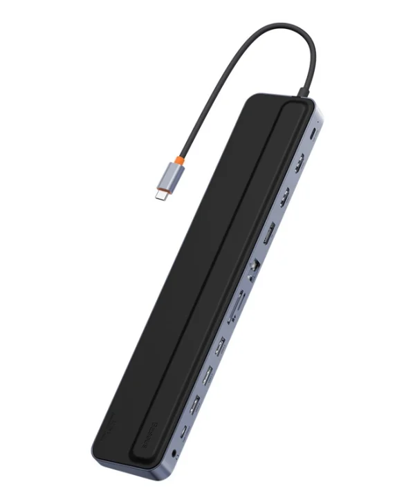 Baseus EliteJoy Gen2 USB-C Docking Station με HDMI/DisplayPort 4K PD Ethernet και σύνδεση 2 Οθονών Γκρι