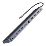 Baseus EliteJoy Gen2 USB-C Docking Station με HDMI/DisplayPort 4K PD Ethernet και σύνδεση 2 Οθονών Γκρι - Image 2
