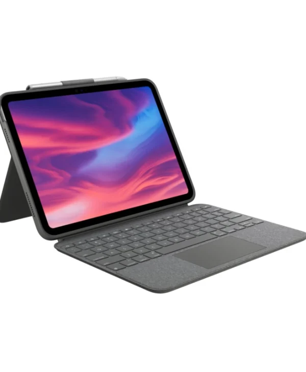 Logitech Combo Touch Flip Cover με Πληκτρολόγιο Γερμανικά Γκρι (iPad 2022 10.9'') 920-011435 920-011435