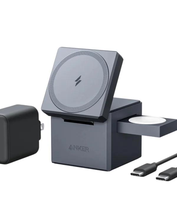 Anker Φορτιστής Magsafe 15W Γκρι (3-in-1 Cube)