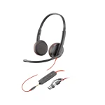 Poly Blackwire 3225 On Ear Multimedia Ακουστικά με μικρόφωνο και σύνδεση 3.5mm Jack / USB-C - Image 3