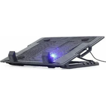 Gembird Cooling Pad για Laptop έως 17" με 1 Ανεμιστήρα και Φωτισμό (NBS-1F17T-01) NBS-1F17T-01