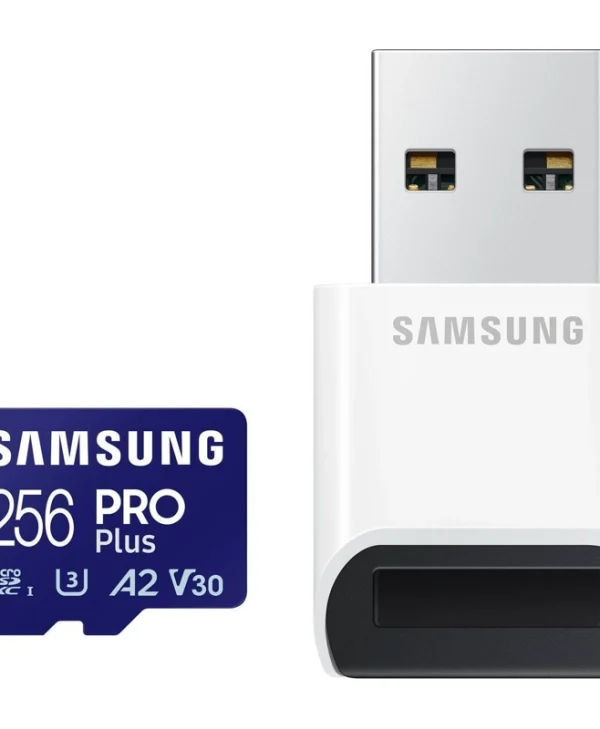 Samsung Pro Plus (2023) microSDXC 256GB Class 10 U3 V30 A2 UHS-I με USB Reader