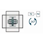 Gembird WM-80STR-01 Βάση Τηλεόρασης Τοίχου με Βραχίονα έως 80" και 50kg Μαύρο WM-80STR-01 - Image 13