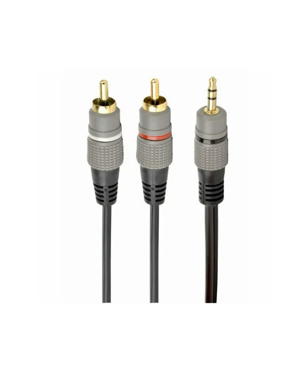 Cablexpert Καλώδιο 3.5mm male - 2x RCA male Μαύρο 1.5m (CCA-352-1.5M) CCA-352-1.5M