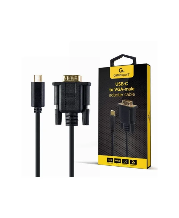 Cablexpert USB 3.1 Cable USB-C male - VGA male Μαύρο 2m (A-CM-VGAM-01) A-CM-VGAM-01