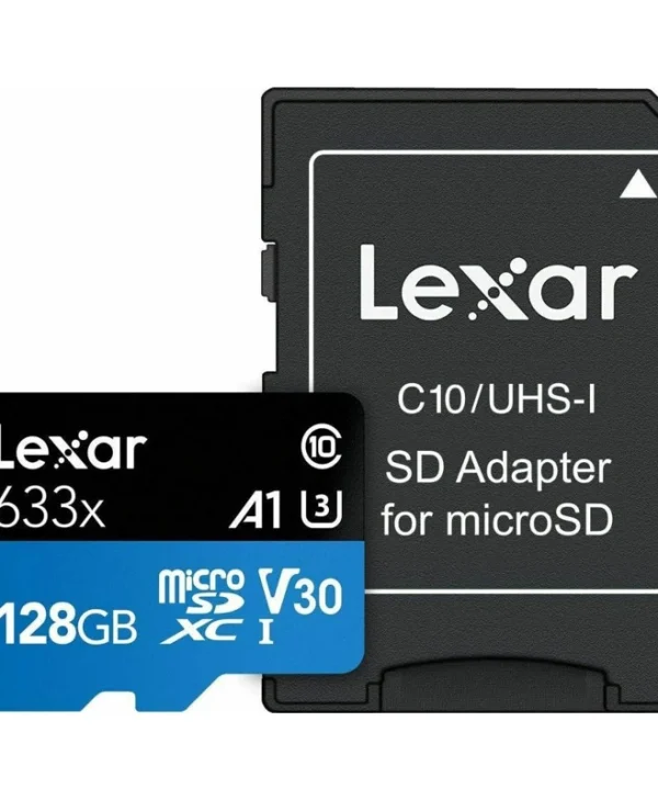 Lexar High-Performance 633x microSDXC 128GB Class 10 U3 V30 A1 UHS-I με αντάπτορα