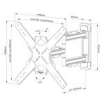 Neomounts S55143772 Βάση Τηλεόρασης Τοίχου έως 65" και 40kg Ασημί - Image 3