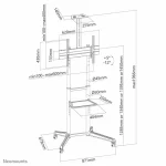 Neomounts FL50-550BL1 Βάση Τηλεόρασης Δαπέδου έως 70" και 50kg FL50-550BL1 - Image 6