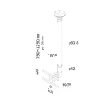 Newstar FPMA-C100WHITE Βάση Τηλεόρασης Οροφής με Βραχίονα έως 30" και 12kg FPMA-C100WHITE - Image 4