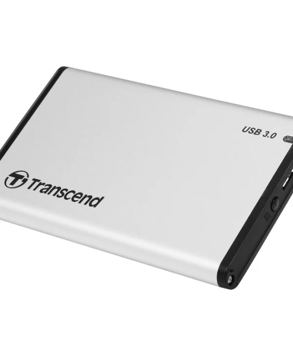 Transcend StoreJet 25S3 Θήκη για Σκληρό Δίσκο 2.5" SATA III με σύνδεση USB 3.0 σε Ασημί χρώμα