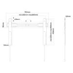 Neomounts LED-W600 Βάση Τηλεόρασης Τοίχου έως 75" και 35kg - Image 3