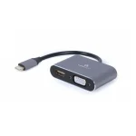 Cablexpert Μετατροπέας USB-C male σε HDMI / VGA female Γκρι 1τμχ A-USB3C-HDMIVGA-01 A-USB3C-HDMIVGA-01 - Image 2