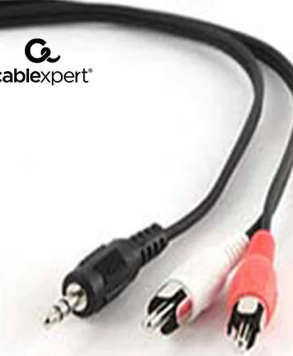 Cablexpert Καλώδιο 3.5mm male - RCA male Μαύρο 5m (CCA-458-5M) CCA-458-5M