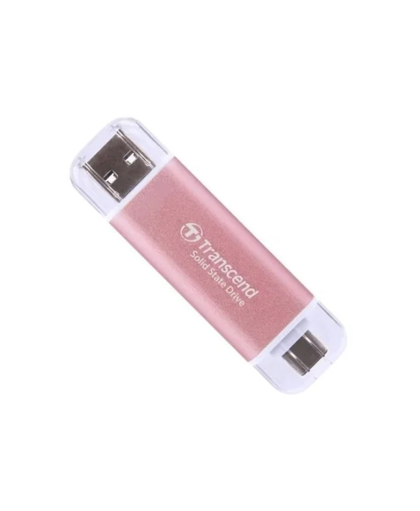Transcend Esd310p 2.0TB USB 3.2 SSD Stick με σύνδεση USB-A & USB-C Ροζ