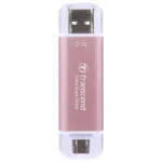 Transcend Esd310p 2.0TB USB 3.2 SSD Stick με σύνδεση USB-A & USB-C Ροζ - Image 2