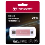 Transcend Esd310p 2.0TB USB 3.2 SSD Stick με σύνδεση USB-A & USB-C Ροζ - Image 6