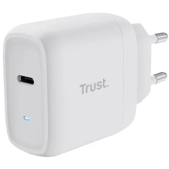 Trust Φορτιστής με Θύρα USB-C και Καλώδιο USB-C - USB-C 45W Power Delivery Λευκός (Maxo)