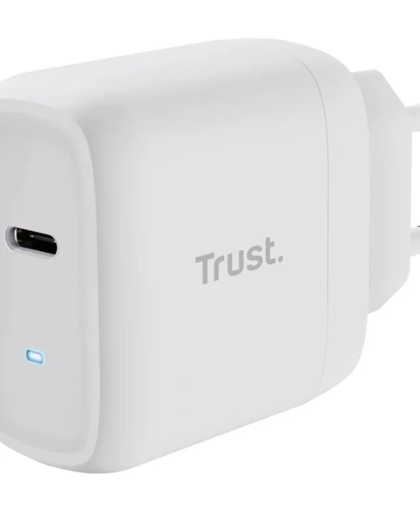 Trust Φορτιστής με Θύρα USB-C και Καλώδιο USB-C - USB-C 45W Power Delivery Λευκός (Maxo)