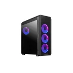 Chieftec Scorpion 4 Mini Tower Κουτί Υπολογιστή με Πλαϊνό Παράθυρο και RGB Φωτισμό Μαύρο