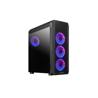 Chieftec Scorpion 4 Mini Tower Κουτί Υπολογιστή με Πλαϊνό Παράθυρο και RGB Φωτισμό Μαύρο
