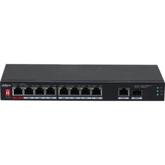 Dahua PFS3110-8ET1GT1GF-96 Unmanaged L2 PoE+ Switch με 8 Θύρες Gigabit (1Gbps) Ethernet