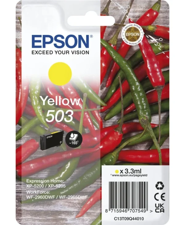 Epson 503 Γνήσιο Μελάνι Εκτυπωτή InkJet Κίτρινο (C13T09Q44010) C13T09Q44010