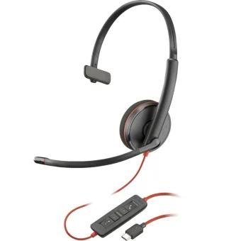 Poly Blackwire 3210 On Ear Multimedia Ακουστικά με μικρόφωνο και σύνδεση USB-A / USB-C
