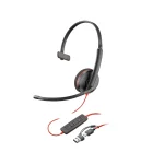 Poly Blackwire 3210 On Ear Multimedia Ακουστικά με μικρόφωνο και σύνδεση USB-A / USB-C - Image 2