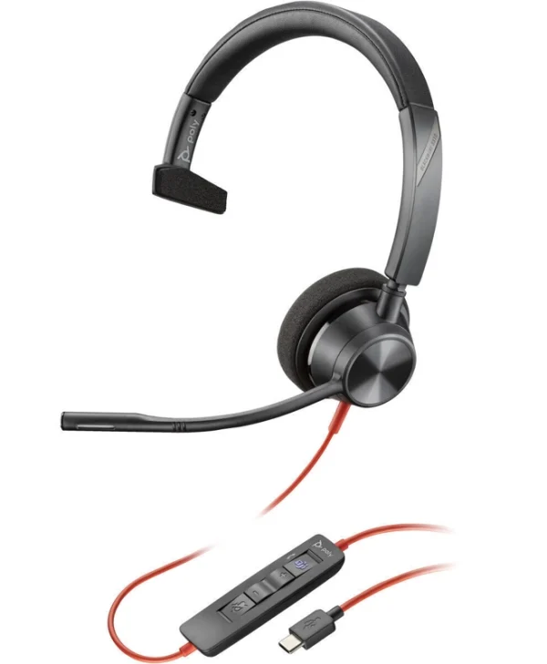 HP Poly Blackwire 3310 M USB-C/A VOIP Headset (8X216AA) 8X216AA