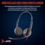 HP Poly Blackwire 3310 M USB-C/A VOIP Headset (8X216AA) 8X216AA - Image 4