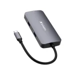 Verbatim USB-C Pro CMH-05 USB-C Docking Station με HDMI 4K PD Ethernet Γκρι - Image 3